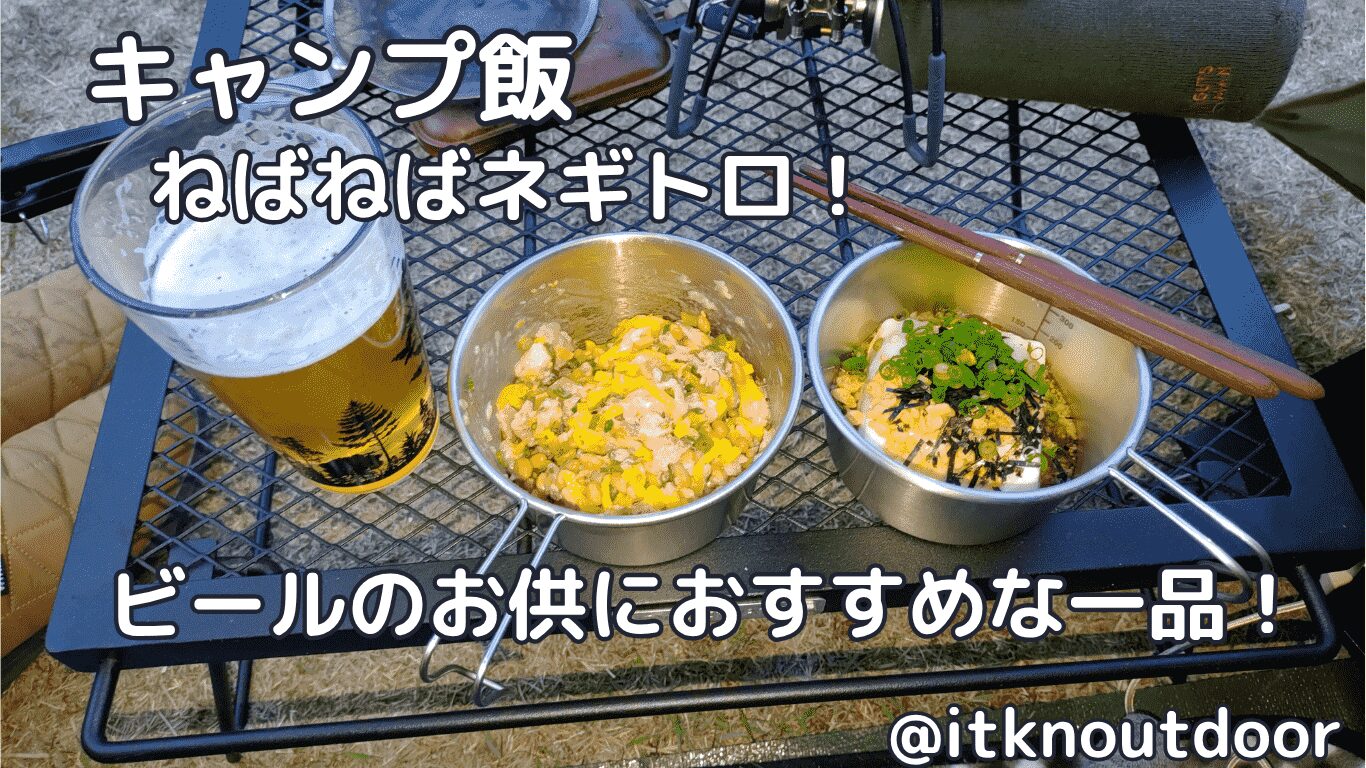 【キャンプ飯】ねばねばネギトロ！ビールのお供におすすめな一品【伊豆のぬし釣り】